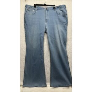 Rye 51 Womens Size 44X33 Blue Denim Wide Leg Jeans